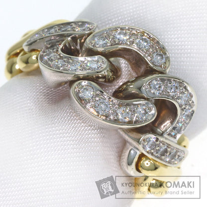 Pomellato Chain Ring Diamond Ring K18 Yellow Gold K18 White GoldLadies [Used]