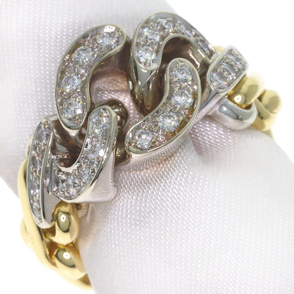 Pomellato Chain Ring Diamond Ring K18 Yellow Gold K18 White GoldLadies [Used]