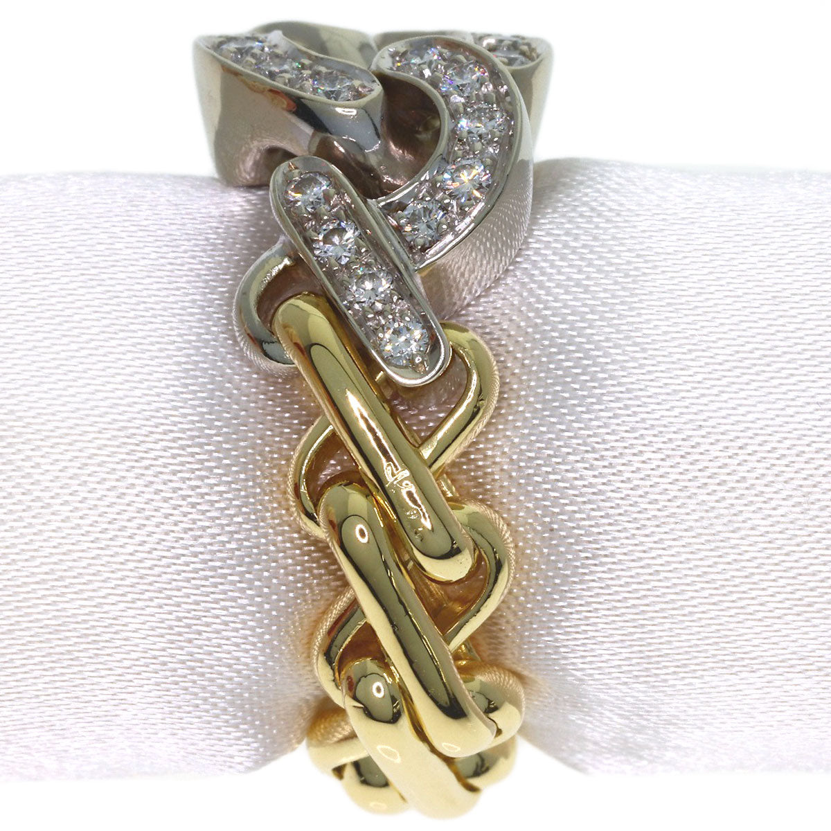 Pomellato Chain Ring Diamond Ring K18 Yellow Gold K18 White GoldLadies [Used]