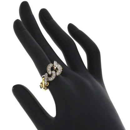 Pomellato Chain Ring Diamond Ring K18 Yellow Gold K18 White GoldLadies [Used]