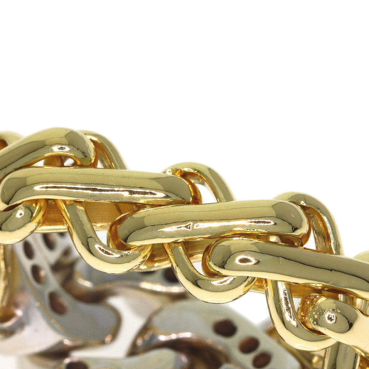 Pomellato Chain Ring Diamond Ring K18 Yellow Gold K18 White GoldLadies [Used]