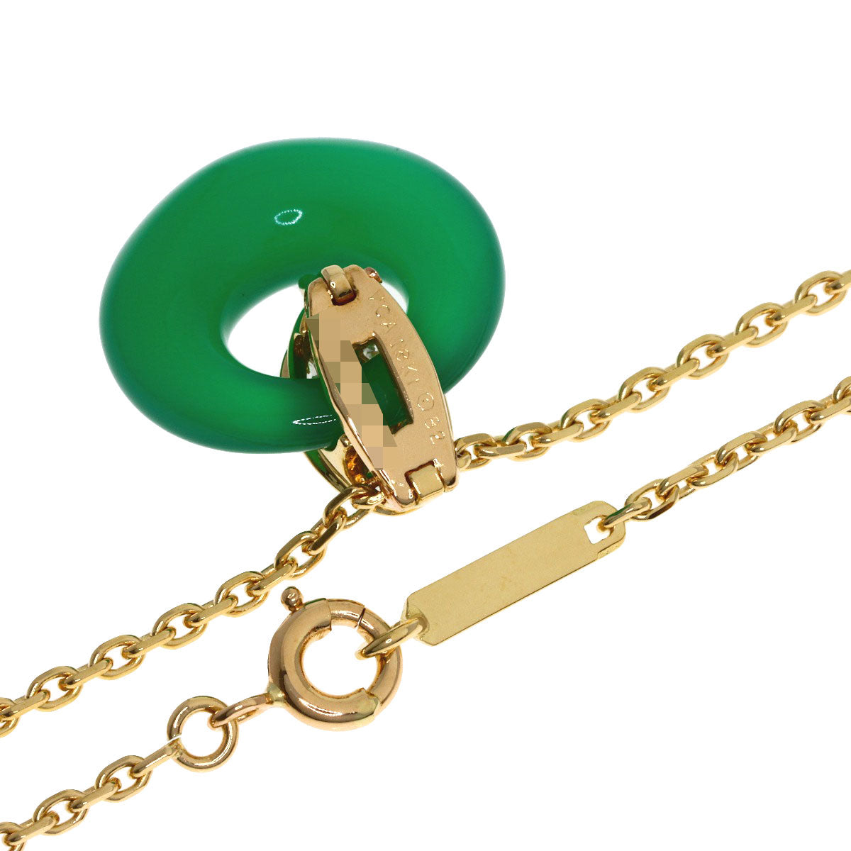 Van Cleef & Arpels Angelic Chalcedony Diamond Necklace K18 Yellow Gold Ladies [Used]