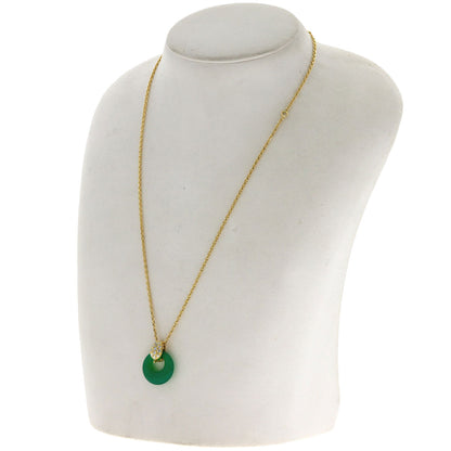 Van Cleef & Arpels Angelic Chalcedony Diamond Necklace K18 Yellow Gold Ladies [Used]