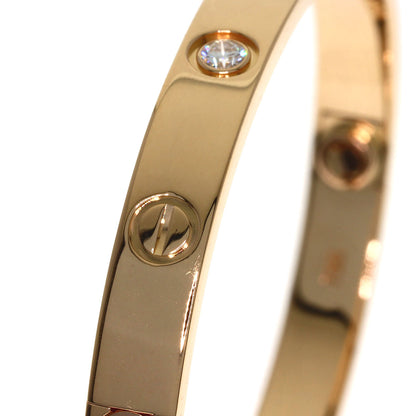 CARTIER LOVE Bracelets Classic Half Diamond Driver Included Bracelet K18 Pink Gold Ladies [Used]