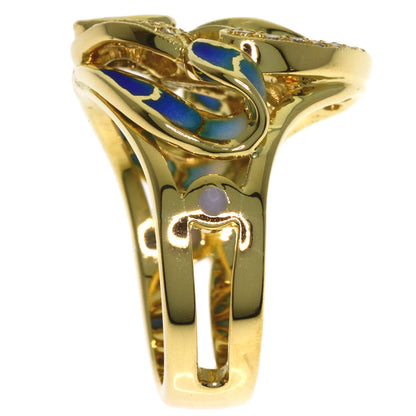 MASRIERA Enamel Sapphire Diamond Ring K18 Yellow Gold Ladies [Used]