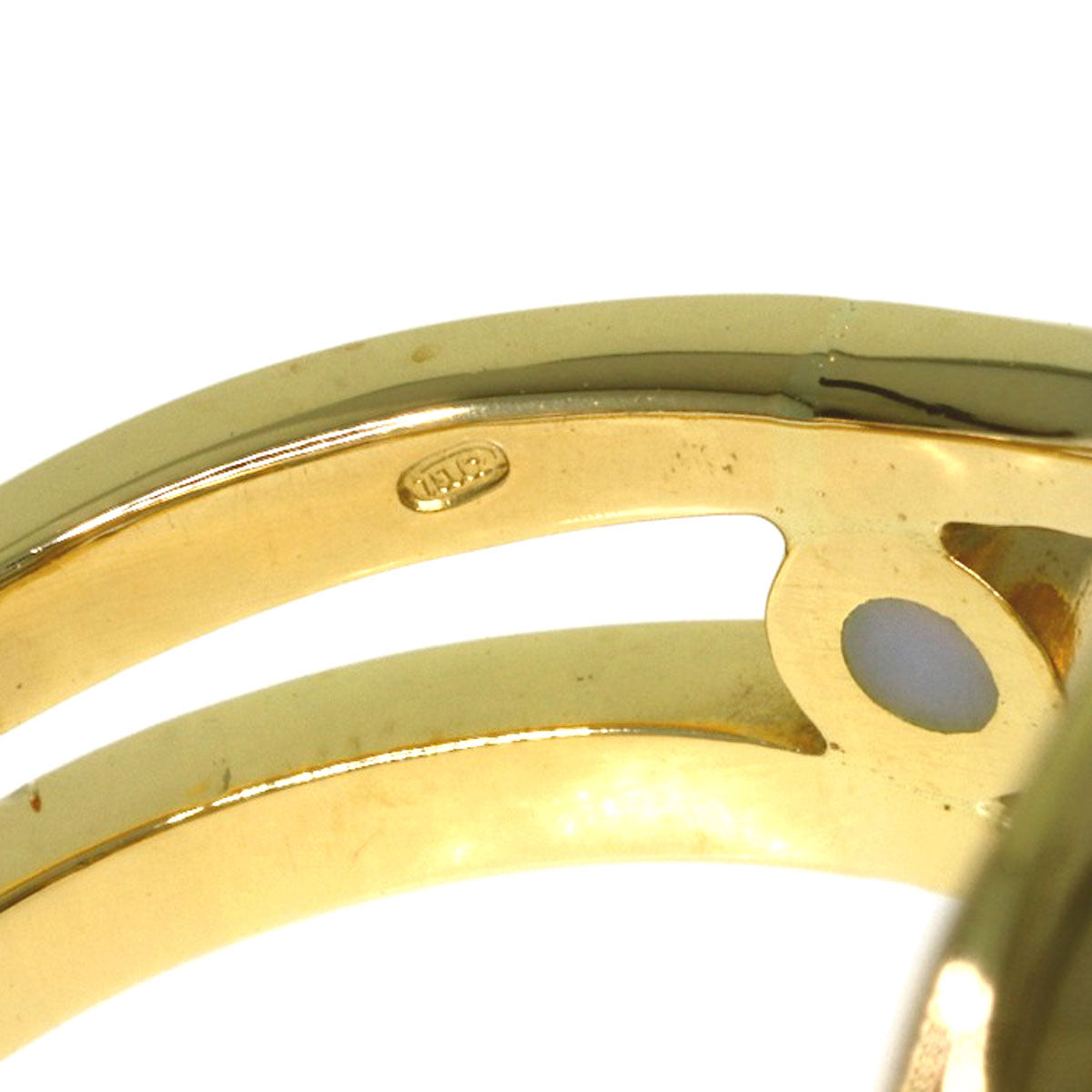 MASRIERA Enamel Sapphire Diamond Ring K18 Yellow Gold Ladies [Used]