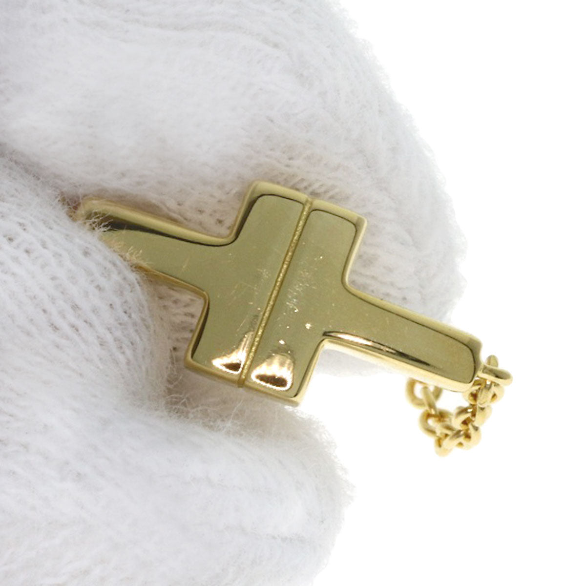 TIFFANY&Co. T TOW Double Chain Bracelet K18 Yellow Gold Ladies [Used]