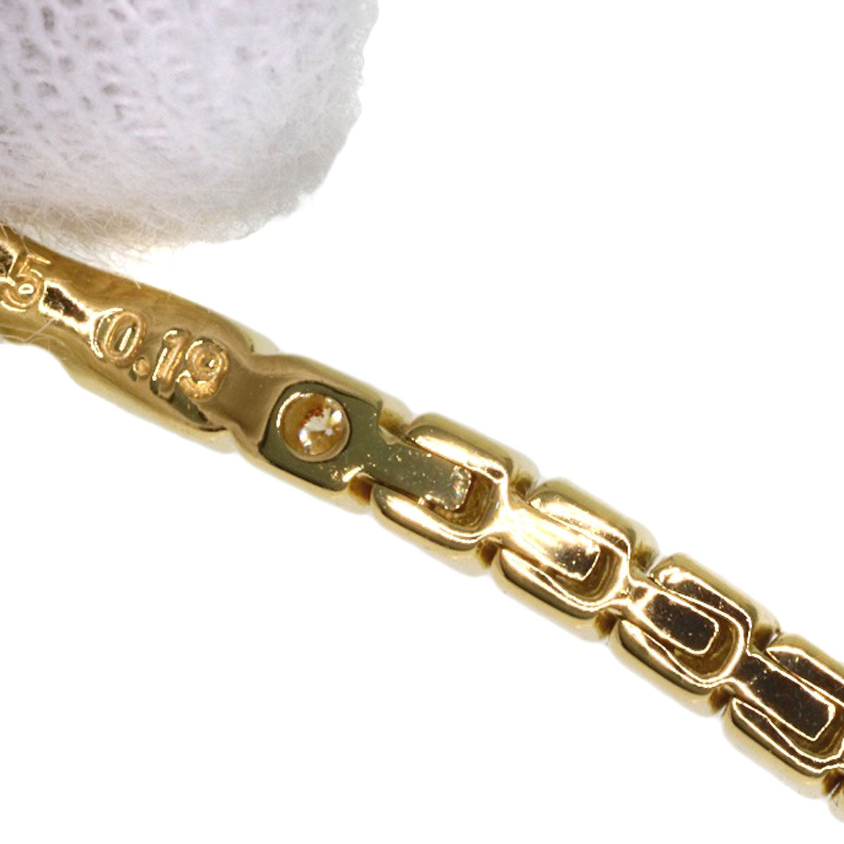 TASAKI Princess cut diamond Pendant top K18 Yellow Gold Ladies [Used]