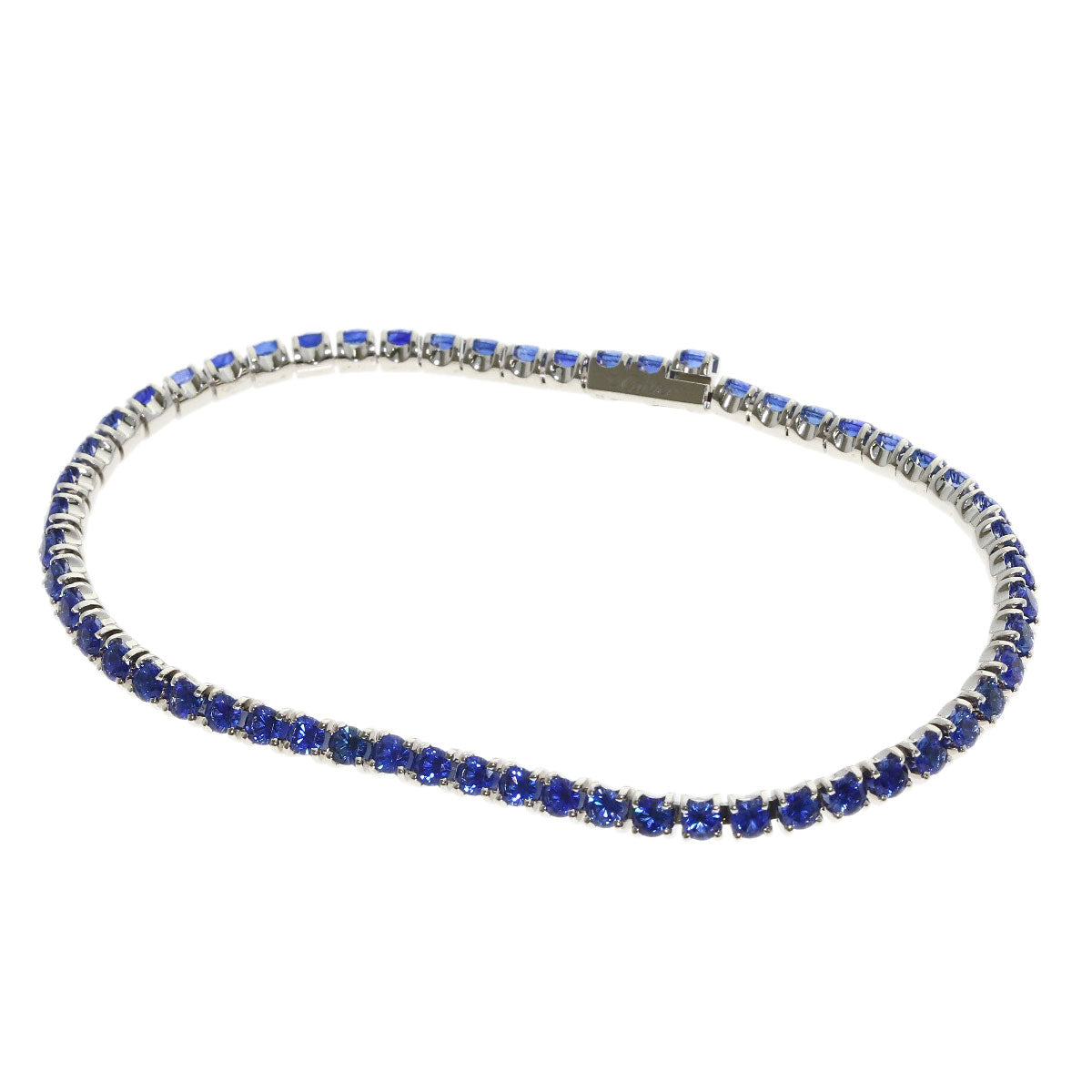 CARTIER Essential Line Sapphire Bracelet K18 White Gold Ladies [Used]