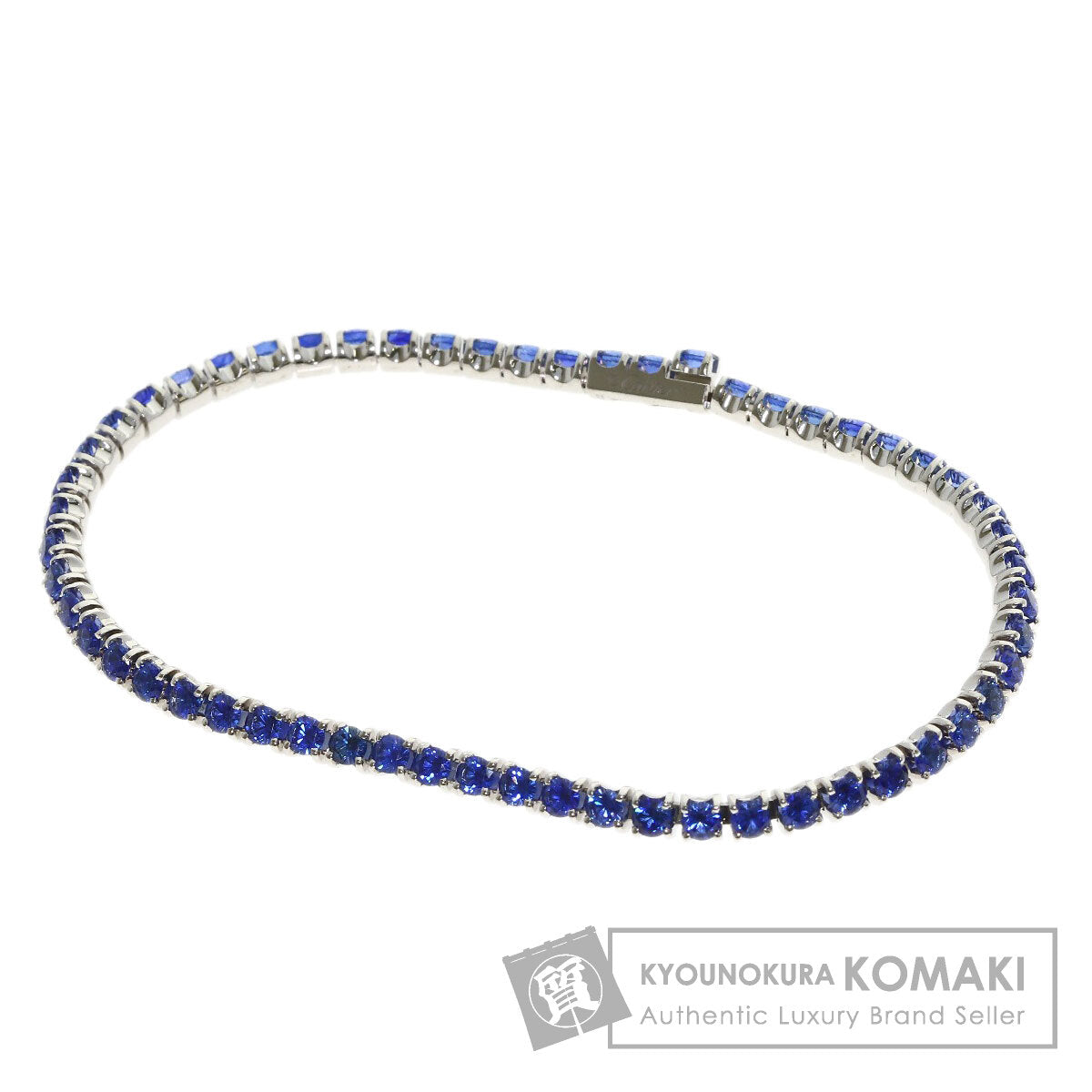 CARTIER Essential Line Sapphire Bracelet K18 White Gold Ladies [Used]