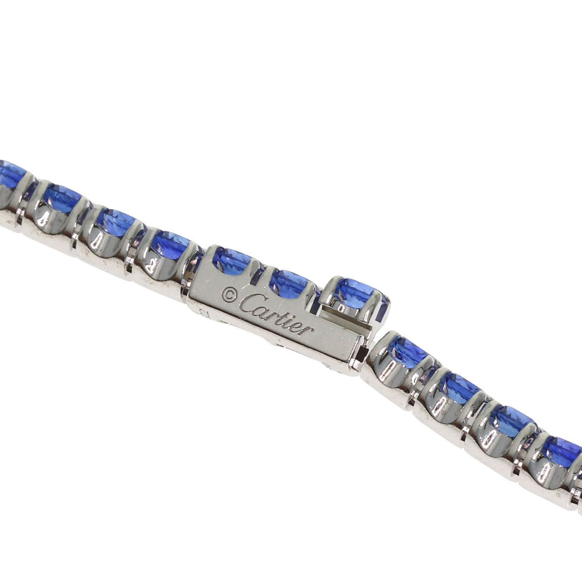 CARTIER Essential Line Sapphire Bracelet K18 White Gold Ladies [Used]