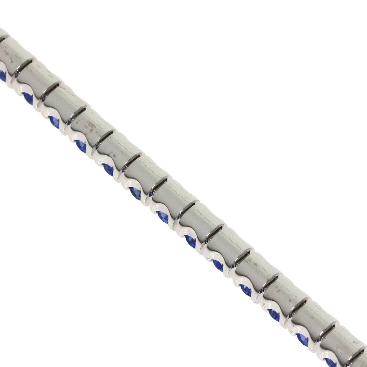 CARTIER Essential Line Sapphire Bracelet K18 White Gold Ladies [Used]
