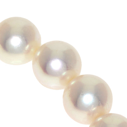MIKIMOTO Akoya Pearl Earring Set with Pearl M Charm Necklace K18 White Gold Ladies [Used]