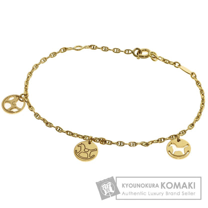 HERMES Dada Rocking Horse Bracelet K18 Yellow Gold Ladies [Used]