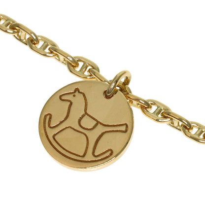 HERMES Dada Rocking Horse Bracelet K18 Yellow Gold Ladies [Used]