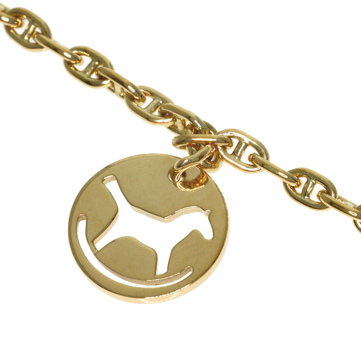 HERMES Dada Rocking Horse Bracelet K18 Yellow Gold Ladies [Used]