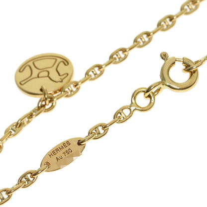 HERMES Dada Rocking Horse Bracelet K18 Yellow Gold Ladies [Used]