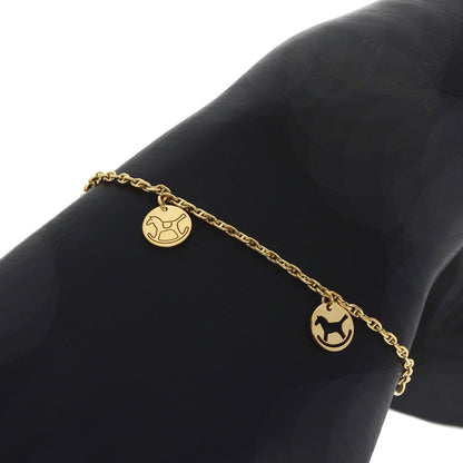 HERMES Dada Rocking Horse Bracelet K18 Yellow Gold Ladies [Used]