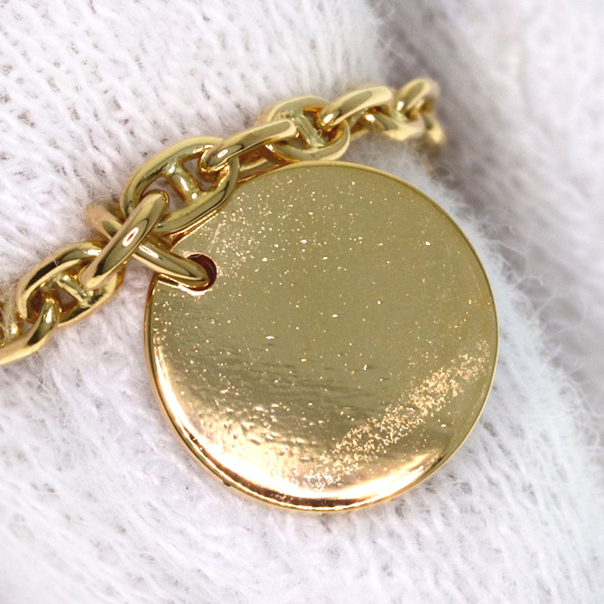 HERMES Dada Rocking Horse Bracelet K18 Yellow Gold Ladies [Used]