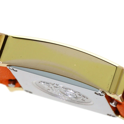 HERMES H Watch Mini Double Tour Watches HH1.101 Gold Plated/Leather Ladies