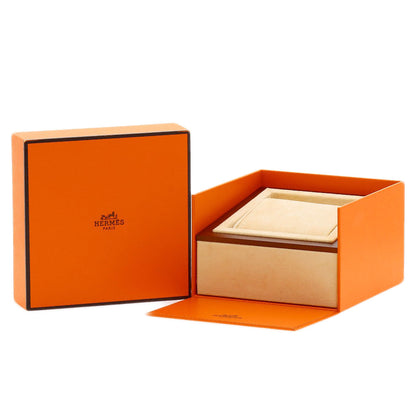 HERMES H Watch Mini Double Tour Watches HH1.101 Gold Plated/Leather Ladies