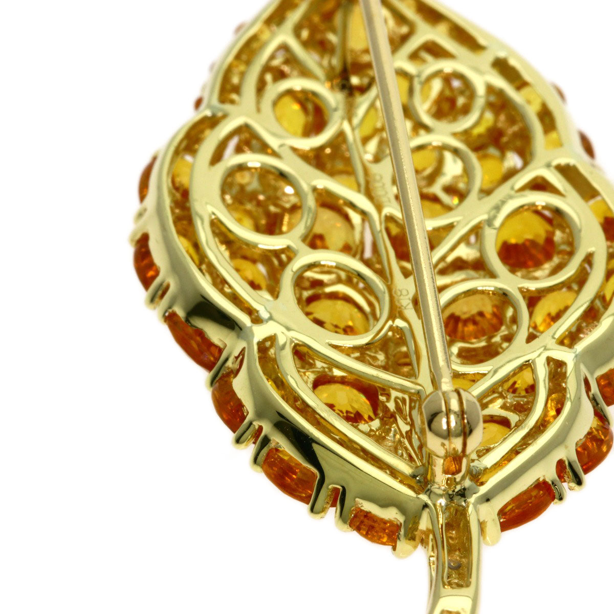 0.06ct Diamond Brooch K18 Yellow Gold 9.5g　Ladies