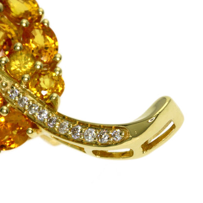 0.06ct Diamond Brooch K18 Yellow Gold 9.5g　Ladies