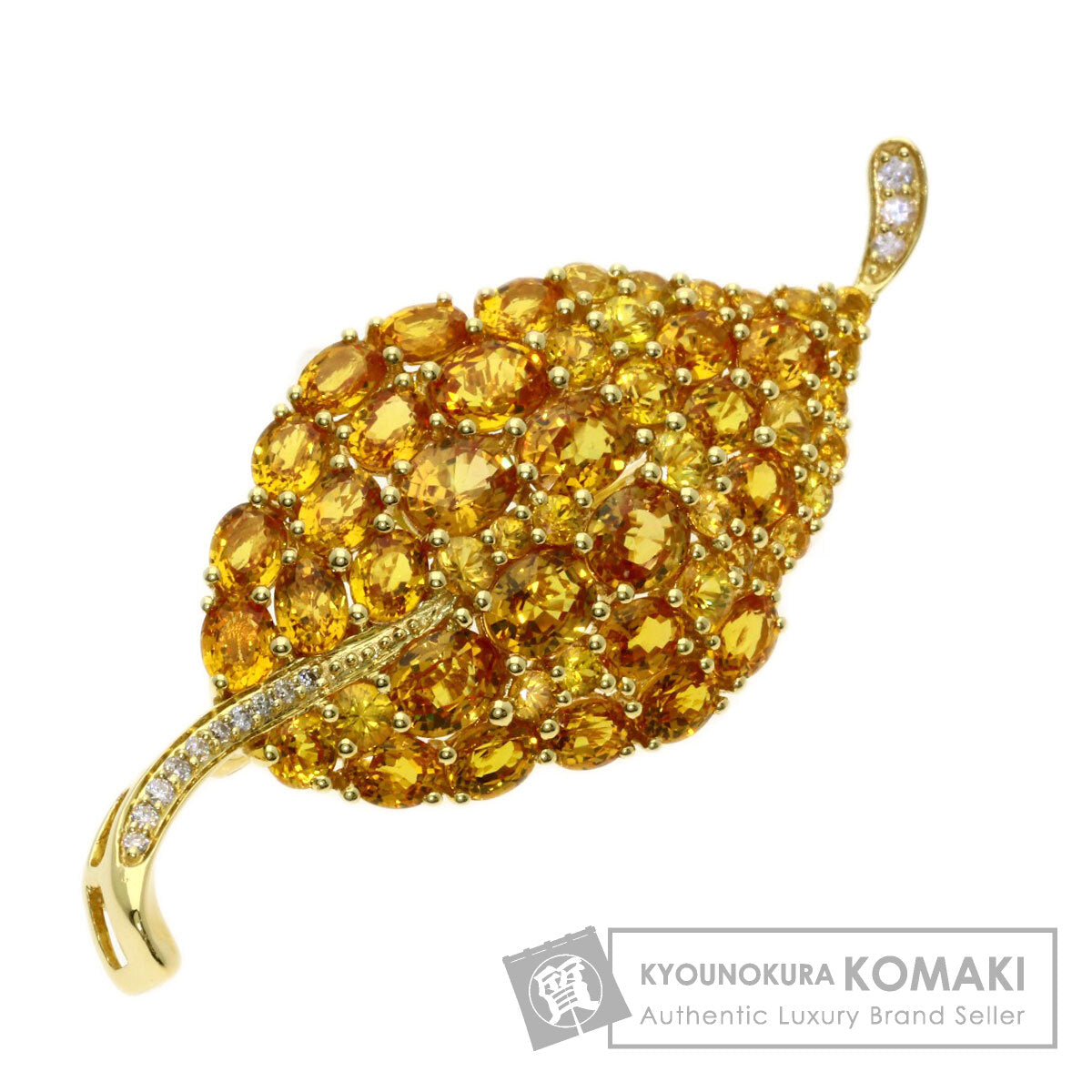 0.06ct Diamond Brooch K18 Yellow Gold 9.5g　Ladies