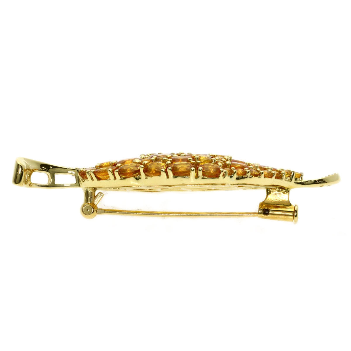 0.06ct Diamond Brooch K18 Yellow Gold 9.5g　Ladies