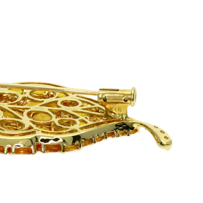 0.06ct Diamond Brooch K18 Yellow Gold 9.5g　Ladies