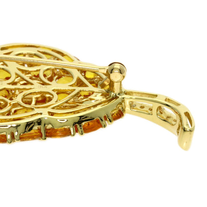 0.06ct Diamond Brooch K18 Yellow Gold 9.5g　Ladies