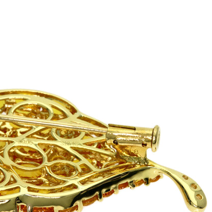 0.06ct Diamond Brooch K18 Yellow Gold 9.5g　Ladies