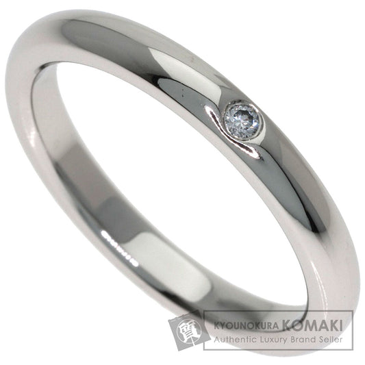 TIFFANY&Co. Band ring with 1 diamond Ring Platinum PT950 Ladies [Used]