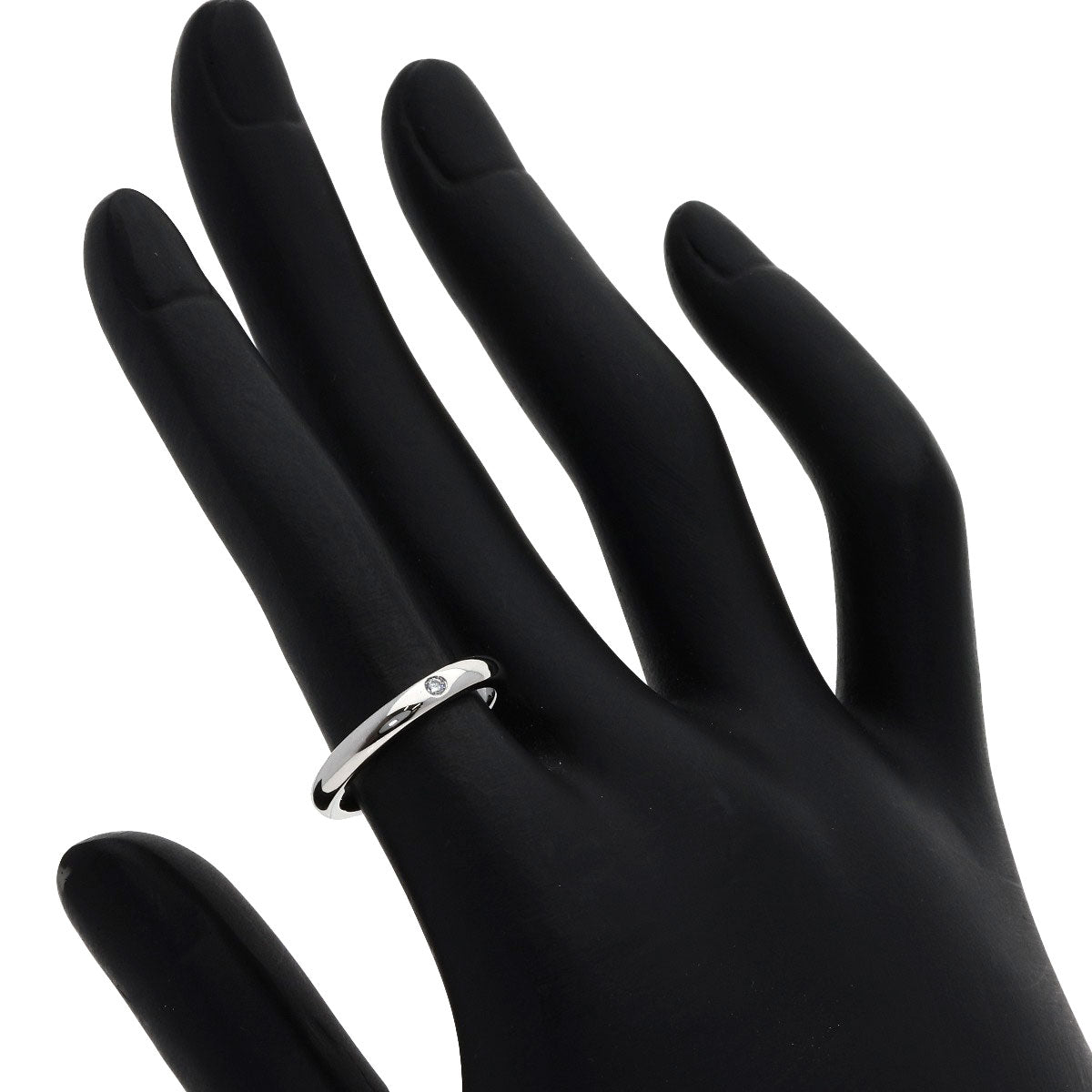 TIFFANY&Co. Stacking band 1P Diamond Ring Platinum PT950 Ladies [Used]