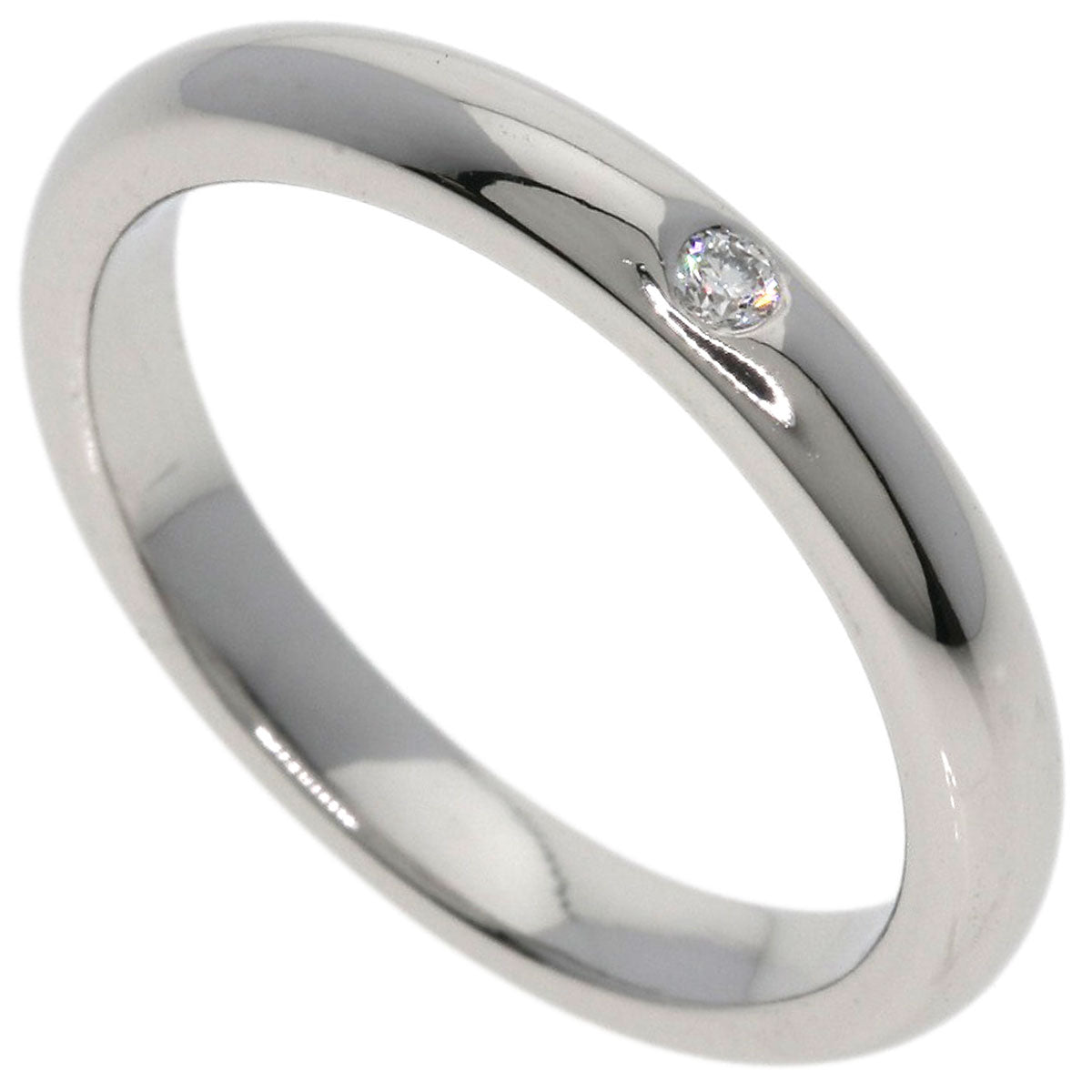 TIFFANY&Co. 1P Diamond Ring Platinum PT950 Ladies [Used]