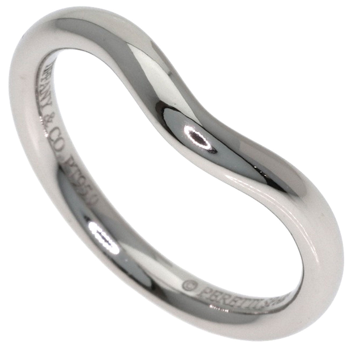 TIFFANY&Co. Curved band Ring Platinum PT950 Ladies [Used]