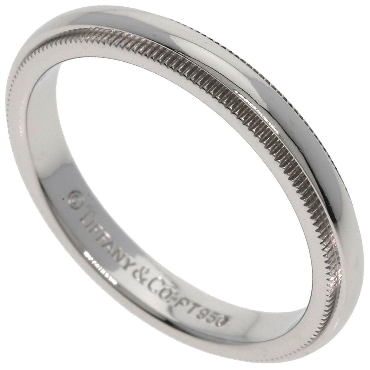 TIFFANY&Co. Milgrain Ring Platinum PT950 Ladies [Used]