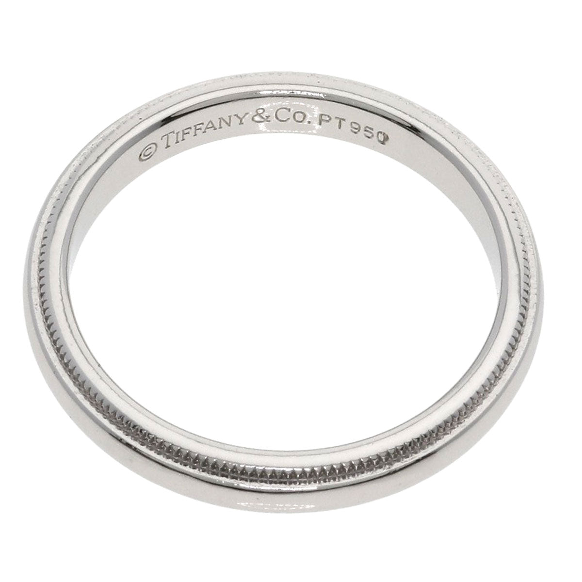 TIFFANY&Co. Milgrain Ring Platinum PT950 Ladies [Used]