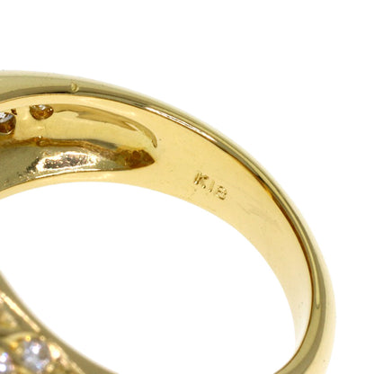 1ct GoldPearl Pearl Diamond Ring K18 Yellow Gold 10g　Ladies