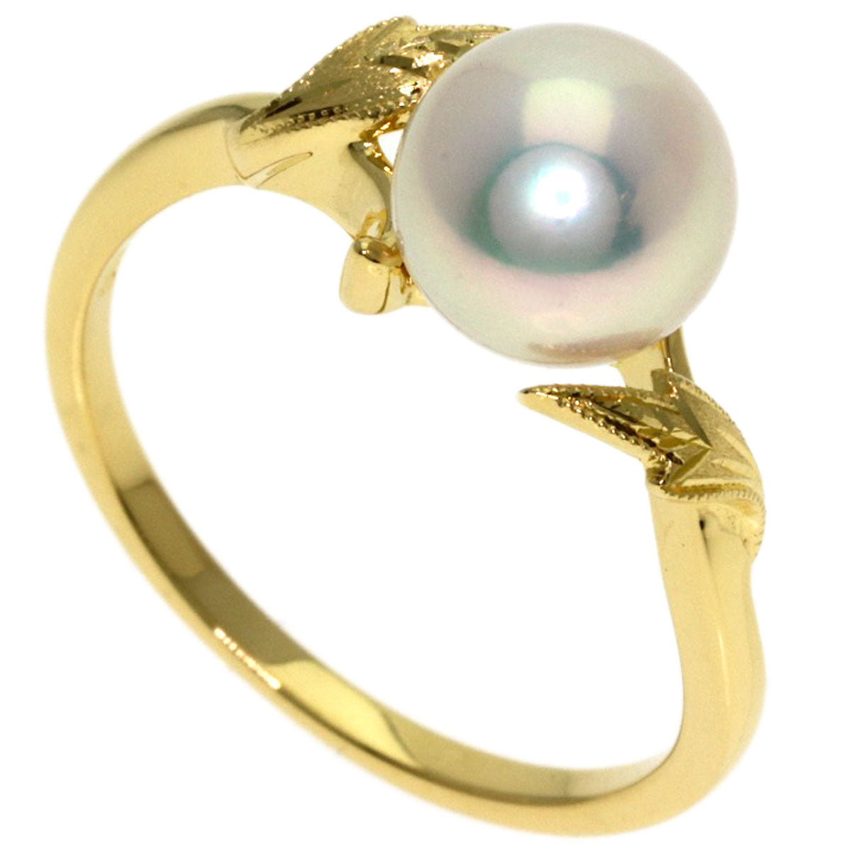 MIKIMOTO Pearl Pearl Ring K18 Yellow Gold Ladies [Used]