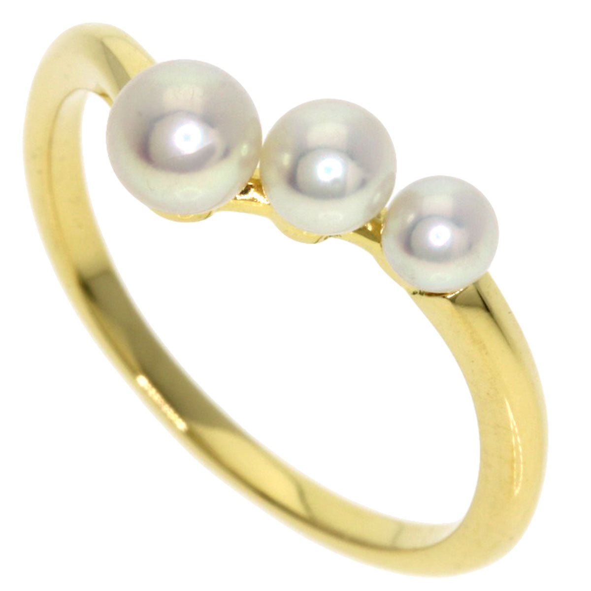 MIKIMOTO Pearl Pearl Ring K18 Yellow Gold Ladies [Used]
