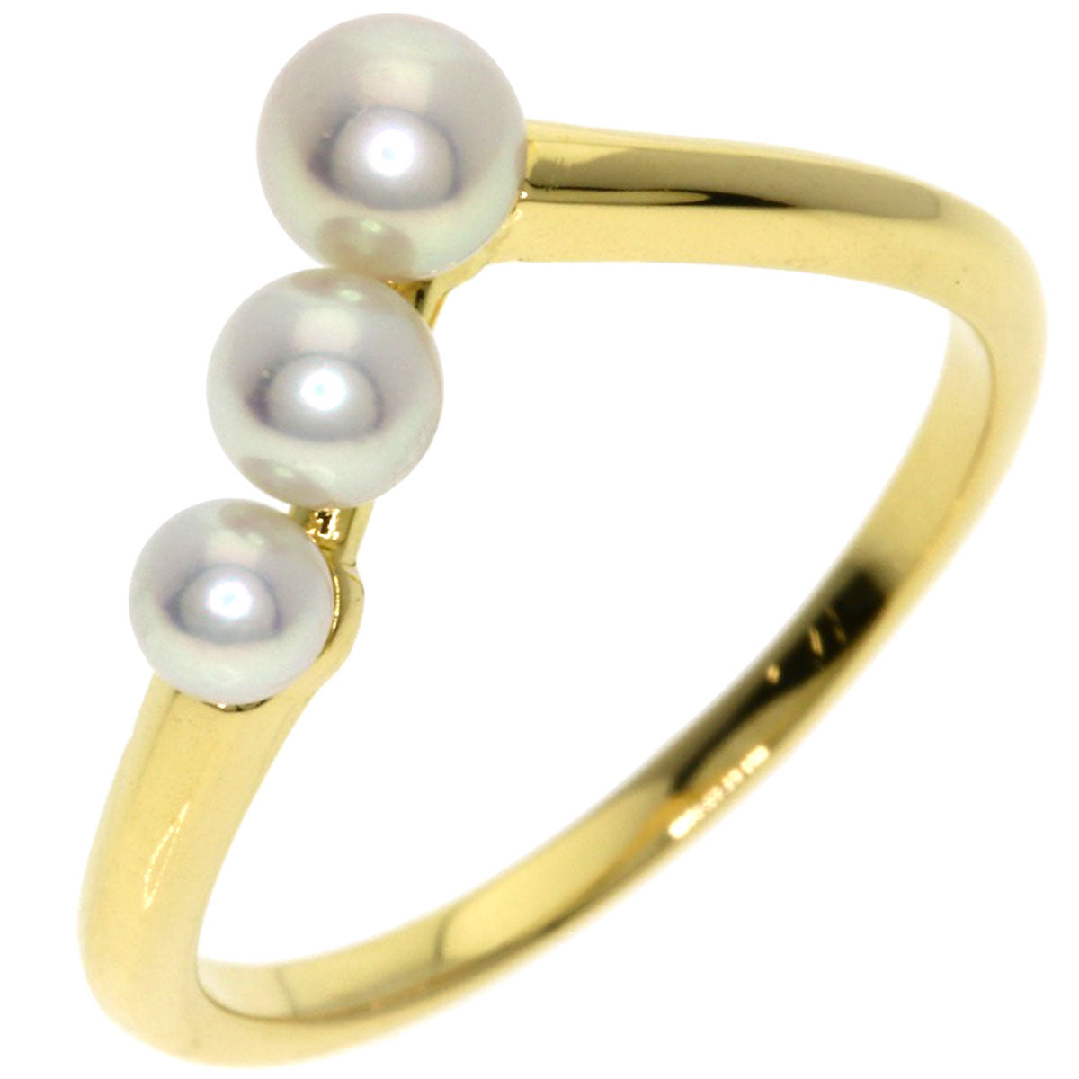 MIKIMOTO Pearl Pearl Ring K18 Yellow Gold Ladies [Used]