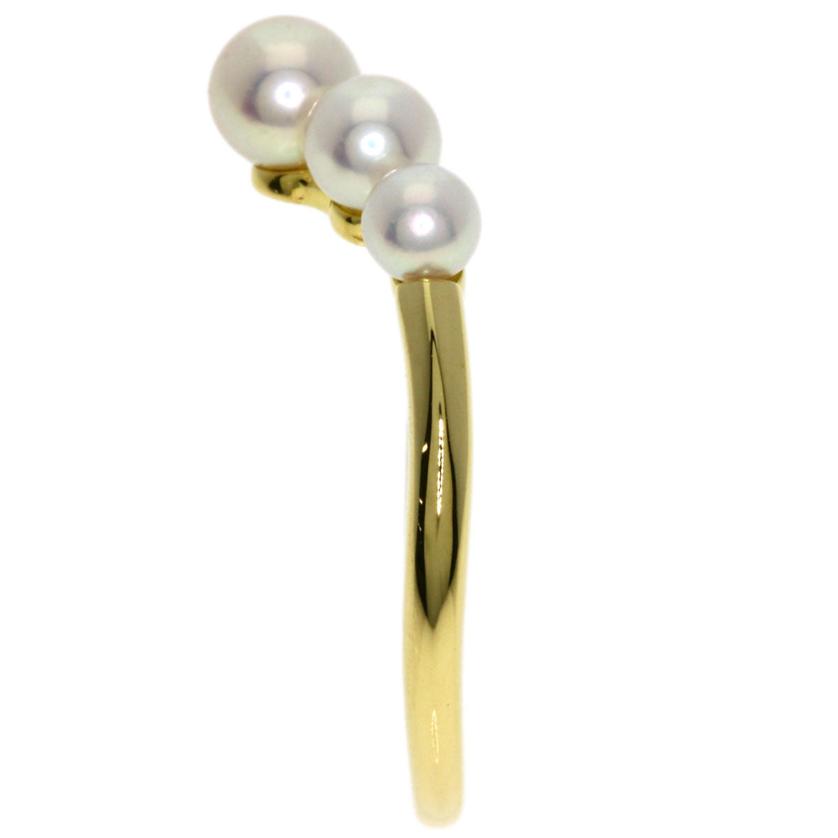 MIKIMOTO Pearl Pearl Ring K18 Yellow Gold Ladies [Used]