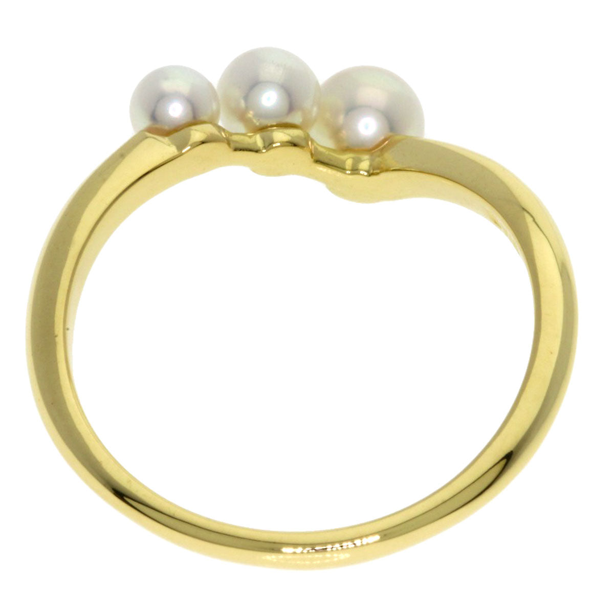 MIKIMOTO Pearl Pearl Ring K18 Yellow Gold Ladies [Used]