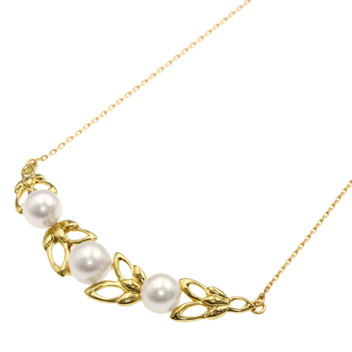 Reef Pearl Pearl Necklace K18 Yellow Gold 4.6g　Ladies