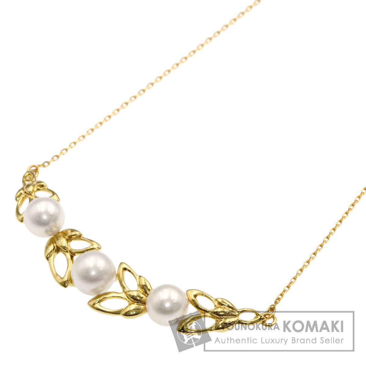 Reef Pearl Pearl Necklace K18 Yellow Gold 4.6g　Ladies