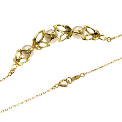 Reef Pearl Pearl Necklace K18 Yellow Gold 4.6g　Ladies