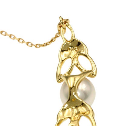 Reef Pearl Pearl Necklace K18 Yellow Gold 4.6g　Ladies