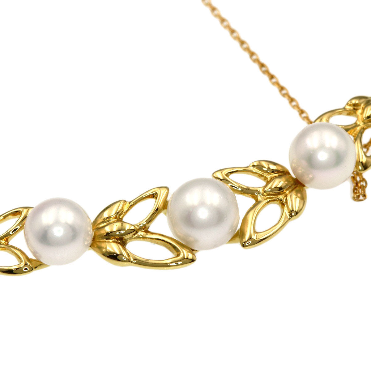 Reef Pearl Pearl Necklace K18 Yellow Gold 4.6g　Ladies