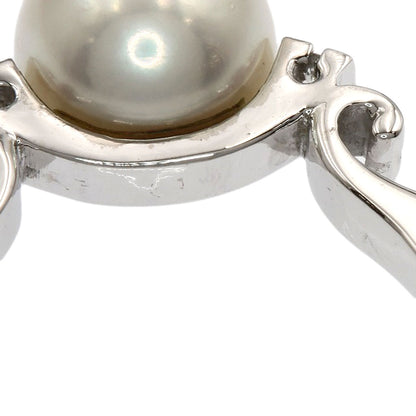 MIKIMOTO Pearl Pearl Diamond Ring K14 White Gold Ladies [Used]